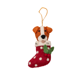 Pashom Christmas Decoration Jack Russel In Stocking
