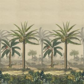 John Derian Wallpaper Palm Trail Scene 2 Sepia