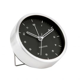 Karlsson Alarm Clock Tinge Silver/Black