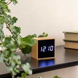 Karlsson Alarm Clock Mini Cube Bamboo