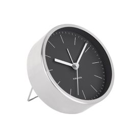 Karlsson Alarm Clock Minimal Steel Black