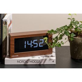 Karlsson Alarm Clock Boxed LED Dark Wood