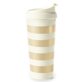 kate spade new york thermal mug gold stripe