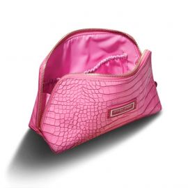 Otis Batterbee Makeup Bag Large Pink Croc