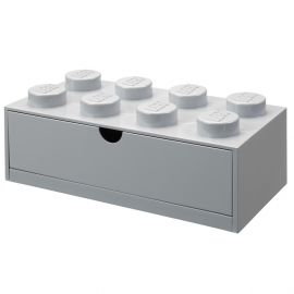Lego Desk Drawer 8 Brick Grey