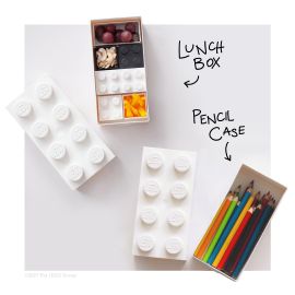 Lego Box Lunch/Stationery White
