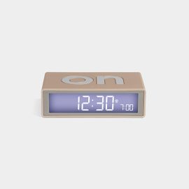 Lexon Flip+ Clock Rubber Soft Gold