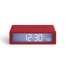 Lexon Flip+ Clock Rubber Red