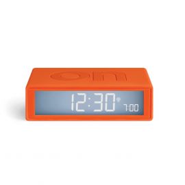 Lexon Flip+ Clock Rubber Orange