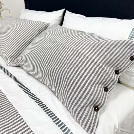 L&M Brayden Grey Standard Pillowcase