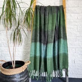 L&M Throw Bliss Olive/Charcoal