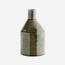 Madam Stoltz Vase Stoneware Bottle Grey