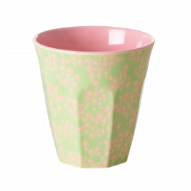 Rice Melamine Cup Two Tone Flower Field Pink