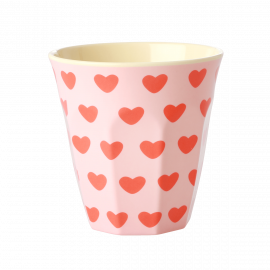 Rice Melamine Cup Two Tone Sweet Hearts