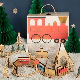 Meri Meri Christmas Advent Calendar Suitcase Railway Train