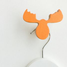Knobbly. Wall Hook Moose Orange
