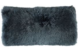 New Zealand Long-wool Sheepskin Cushion Navy