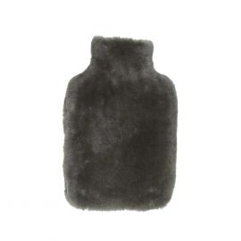 New Zealand Shearling Wool Hot Water Bottle Cover Dark Grey