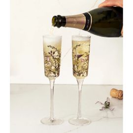 Nel Lusso Wildflower Champagne Glass Set of 4