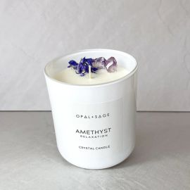 Opal And Sage Candle Amethyst Relaxation