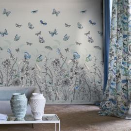Designers Guild Wallpaper Papillons Eau De Nil