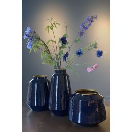 Pip Studio Vase Metal Blue 22cm