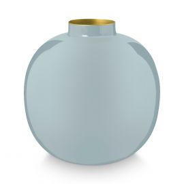 Pip Studio Vase Metal Round Light Blue 23cm