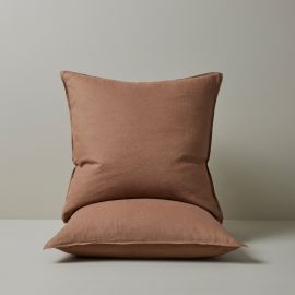 Weave Ravello Linen Euro Pillowcase Pair Biscuit