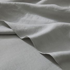 Weave Ravello Linen Flat Sheet Silver