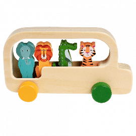 Rex Wooden Bus Colourful Creatures