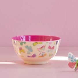 Rice Melamine Bowl Two Tone Butterfly