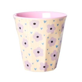 Rice Melamine Cup Two Tone Flower