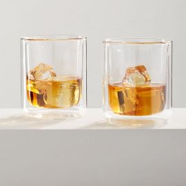 Corkcicle Barware Glass Rocks Set of 2 Double Walled