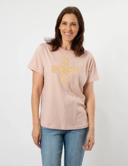 Stella+Gemma T Shirt Ace Rose Bronze Safari Cross