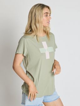 Stella+Gemma T Shirt Sage Logo Cross