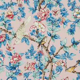 Sanderson Wallpaper Caverley Rose/French Blue