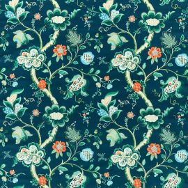 Sanderson Fabric Roslyn Eucalyptus/Rowan Berry