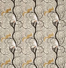 Sanderson Fabric Squirrel & Dove Linen/Ivory