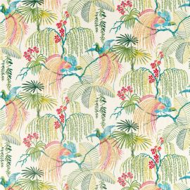 Sanderson Fabric Rain Forest Embroidery Tropical 