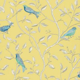 Sanderson Wallpaper Finches Yellow