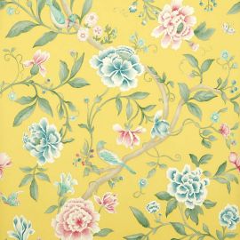 Sanderson Wallpaper Porcelain Garden Rose/Linden