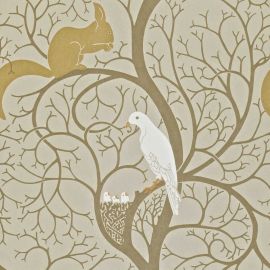 Sanderson Wallpaper Squirrel & Dove Linen/Ivory