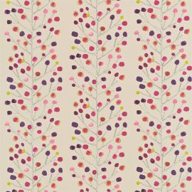Scion Fabric Berry Tree Mink, Plum Berry and Lime