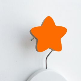 Knobbly. Wall Hook Star Orange