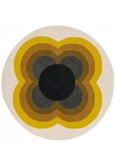Orla Kiely Rug Round Sunflower Yellow