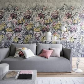 Designers Guild Wallpaper Tapestry Flower Platinum