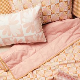 Bonnie And Neil Quilted Throw Chamomile Pink
