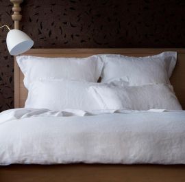 Seneca Vida Stonewashed Linen Pillowcase Euro White