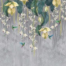 Osborne & Little Wallpaper Trailing Orchid Charcoal