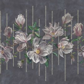 Osborne & Little Wallpaper Magnolia Frieze Charcoal